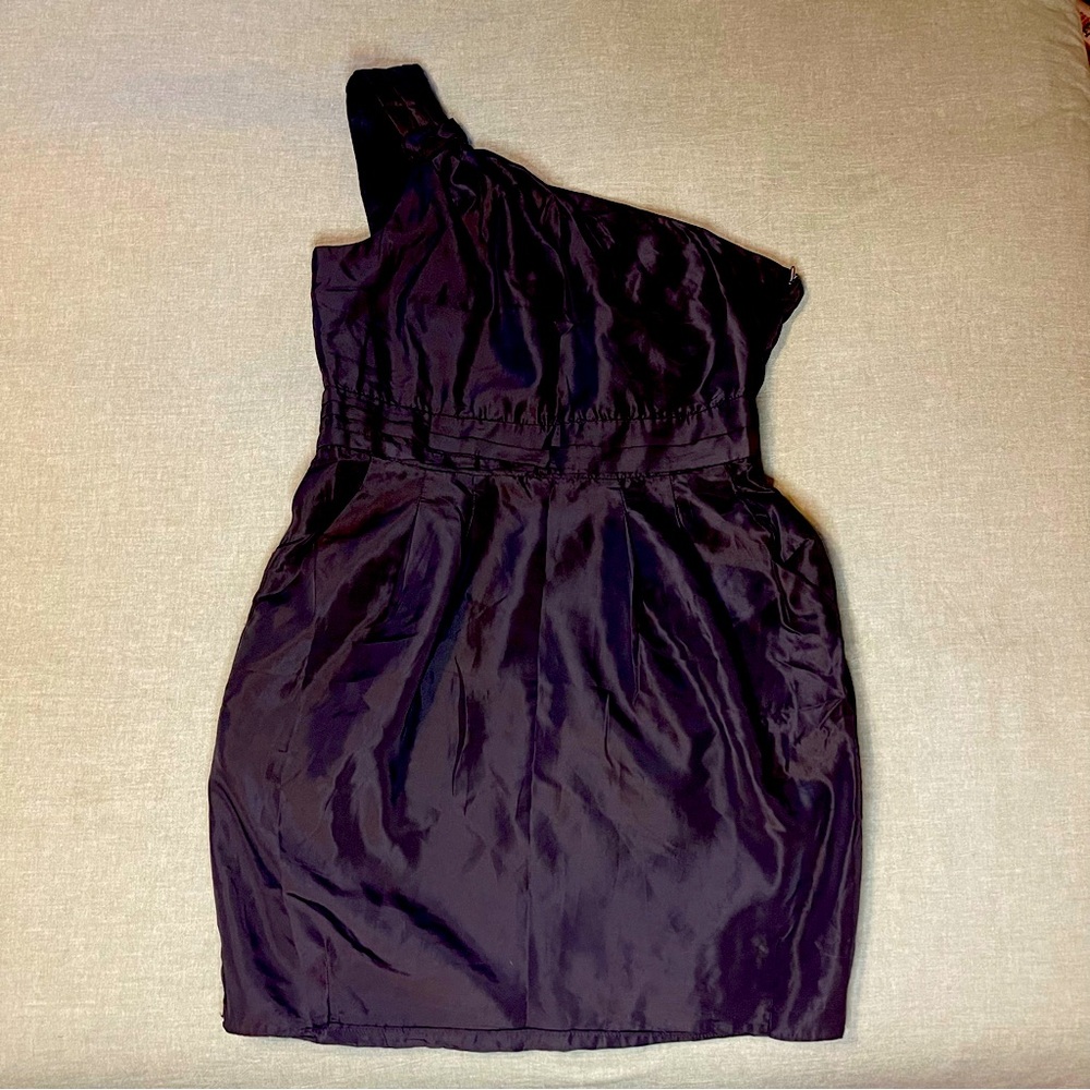 Zara basic one shoulder black dress size large